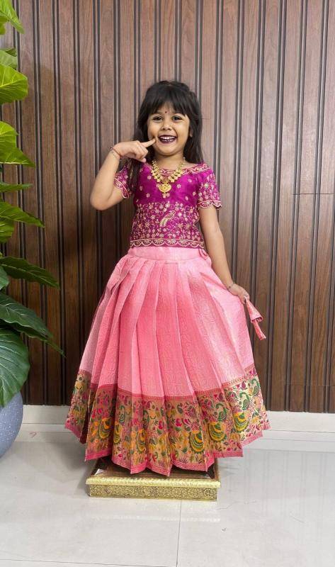 PAITHANI KIDS LEHENGA CHOLI silk Affordable kids clothing Mumbai